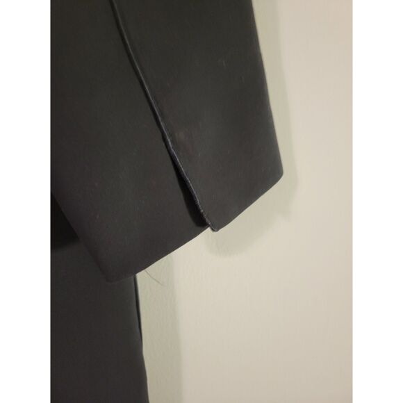 Vince Women Seamed Front-Zip Black Cocoon Crepe Tapered Shift Dress Size S - Picture 6 of 7